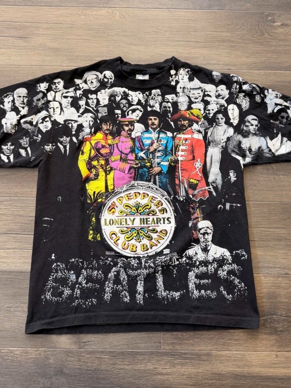 The Beatles Sgt Pepper's All-Over Print Vintage Tee